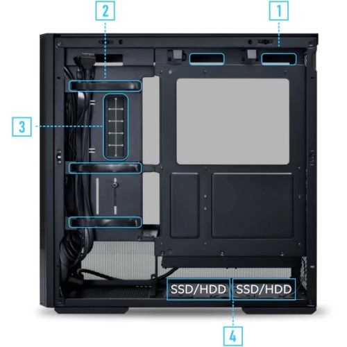 Lian Li LANCOOL 207 Black ATX Mini Tower Gaming Case