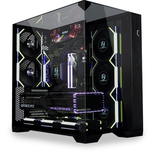 Lian Li O11 VISION COMPACT Black ATX Mini Tower Gaming Case