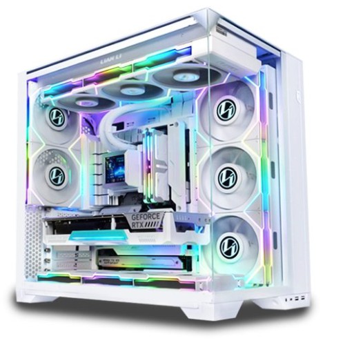 Lian Li O11 VISION COMPACT White ATX Mini Tower Gaming Case