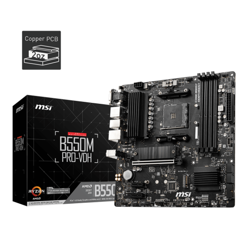 MSI B550M Pro-VDH AMD AM4 DDR4 Micro-ATX Motherboard