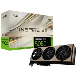 MSI GeForce RTX 5080 16G INSPIRE 3X OC 16GB GDDR7 Graphics Card