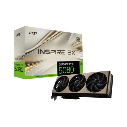 MSI GeForce RTX 5080 16G INSPIRE 3X OC 16GB GDDR7 Graphics Card