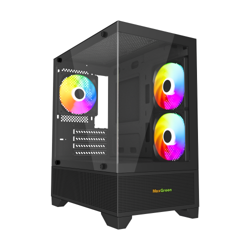 MaxGreen 350 Mid-Tower M-ATX Gaming Case