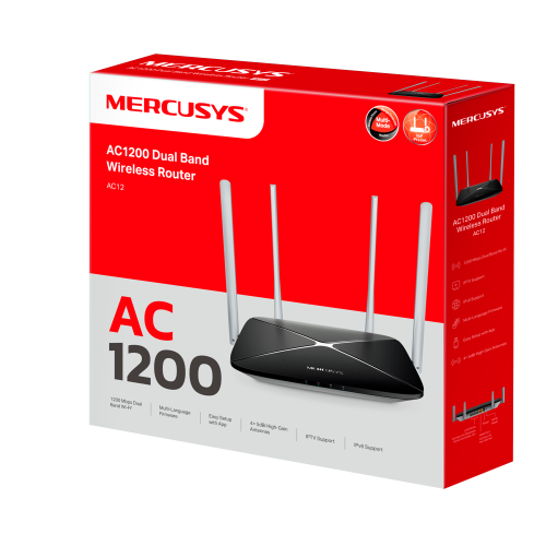 Mercusys AC12 1200Mbps 4 Antenna Dual Band Wireless Router