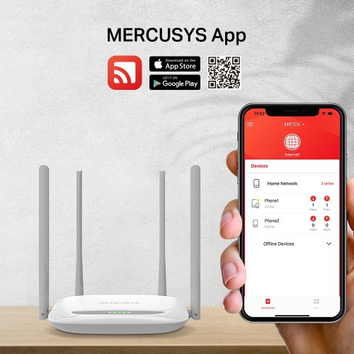 Mercusys MW325R 300Mbps 4 Antenna Wireless Router Black