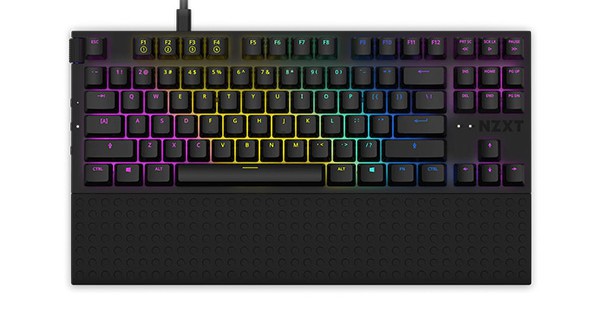 NZXT Function TKL (KB-1TKUS-BR) Red Switch Mechanical Keyboard - Black ...