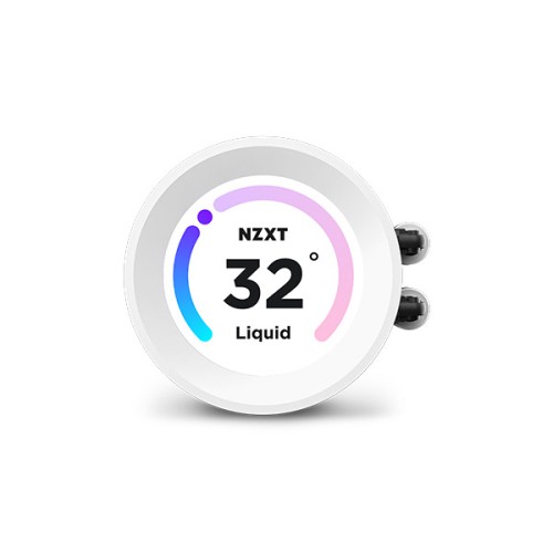 NZXT Kraken Elite 240 RGB CPU Liquid Cooler with LCD Display - White