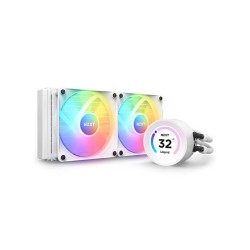 NZXT Kraken Elite 240 RGB CPU Liquid Cooler with LCD Display - White