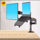 North Bayou H180 FP 17"-27" Monitor Holder+10"-17" Laptop Support Desk Mount