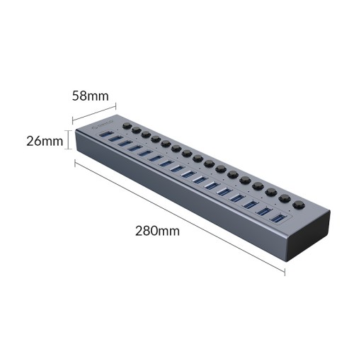 Orico BT2U3-16AB 16 Port USB 3.0 Hub With Individual Switches