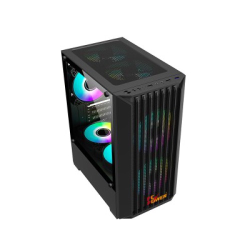 PC POWER DARK BREEZE MESH GAMING CASING BK WITH PSU