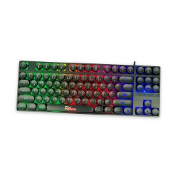 PC POWER K87 Black Retro Punk Suspension Keyboard