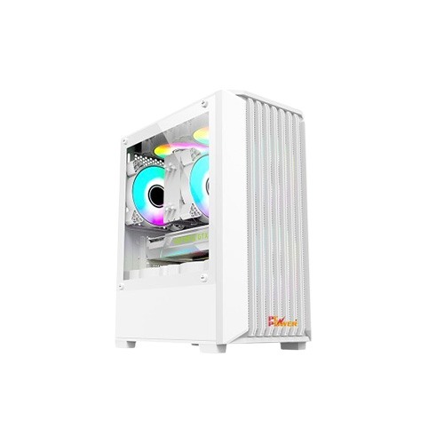 Pc Power Dark Breeze Mesh Mid Tower M-ATX Gaming Case (White)