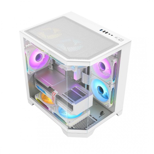 Revenger Air Box Mini ARGB Mid-Tower Gaming Desktop Case (White)