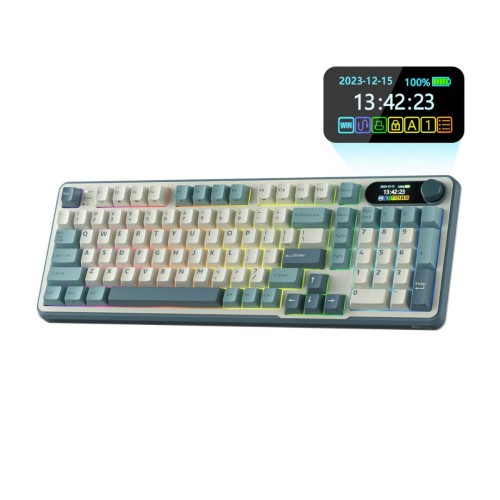 Royal Kludge S98 96% Hot-swappable Wireless Mechanical Keyboard (Sky Blue)