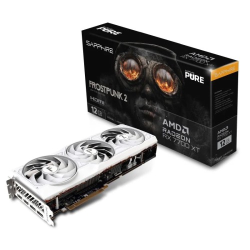 SAPPHIRE PURE AMD Radeon RX 7700 XT Frostpunk 2 Edition Gaming OC 12GB GDDR6 Graphics Card