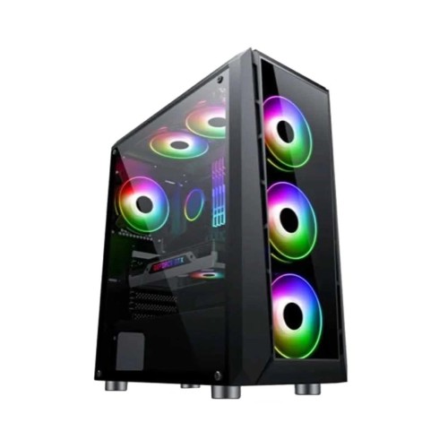 Safeway DeepForce MTG-1923 Mid Tower Black E-ATX RGB Gaming Desktop Casing