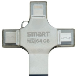 Smart SuperFast SM8 64GB 4-in-1 Metal Body USB 3.1 Pen Drive