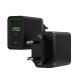 VENTION FBBB0-EU Two-Port USB(A+C) Wall Charger (18W/20W) EU-Plug Black