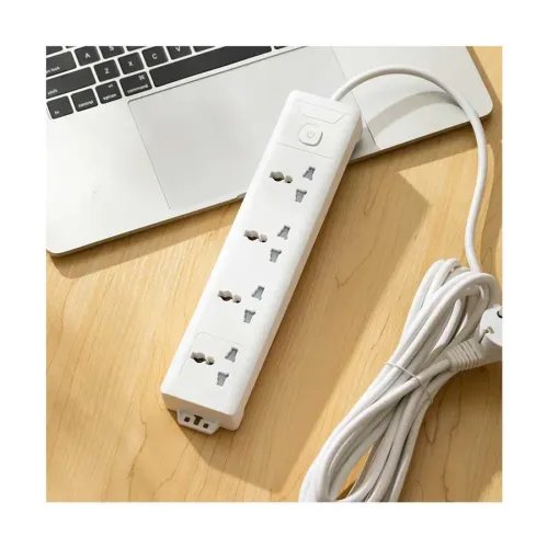 Deli ET403 Universal Hole Extension Cord 2 Pin 4 Port 3 Meter Power Strip