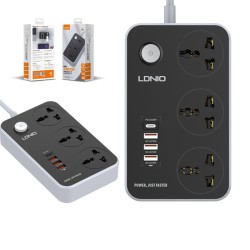 LDNIO SC3412 38W PD20W Power Strip 3 Socket Outlets and 3 QC 3.0 USB