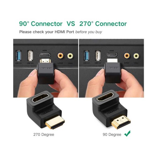 Ugreen 20109 HDMI Male to Female Down Black Converter