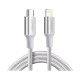 Ugreen US304 (70524) USB Type-C Male to Lightning Silver 1.5 Meter Charging Cable