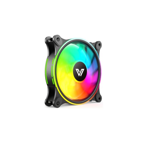 VALUE-TOP 1298S 12CM RGB BLACK RING LIGHT STATIC CASE FAN