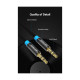 VENTION P350AC300-B-M Cotton Braided 3.5mm Male to Male Audio Cable 3M Black Metal Type