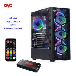 OVO E-335D ARGB MID-TOWER GAMING CASE WITH ARGB REMOTE CONTROLLER