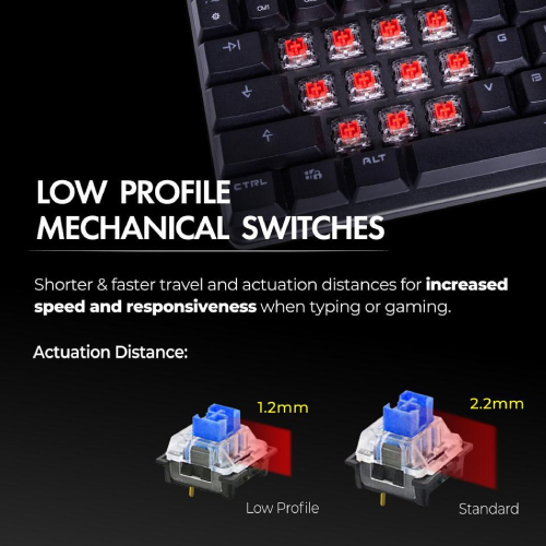 Tecware Phantom L Low Profile Hotswappable Mechanical Keyboard