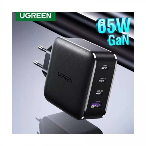 Ugreen CD224 65W 3 Port USB-C & 1 Port USB PD Black Wall Charger