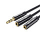 VENTION BBSBY 3.5mm Male to Female Stereo Splitter Cable Adapter