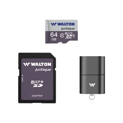 Walton 64GB WMC064WC Micro SD Card + USB Card Reader + SD Card Adapter Combo