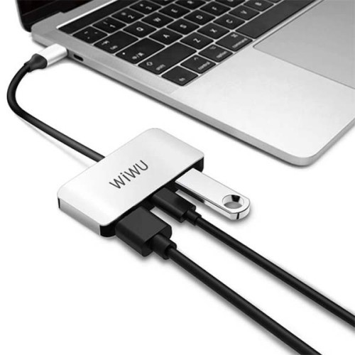 WiWu Alpha C2H 3 in 1 USB Type-C Hub