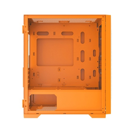 Xigmatek Gemini II Orange Meshed Grill Led MATX Case