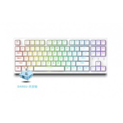 Dareu A87 V2 – Wireless Hotswappable Mechanical Keyboard (White)