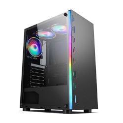 Aptech AP-192-3306 RGB ATX Gaming Casing Without Fan And PSU