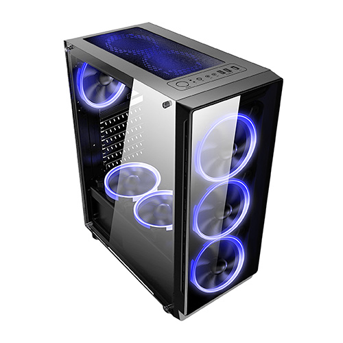 Aptech AP-G33-7A RGB ATX Gaming Casing Without Fan & PSU