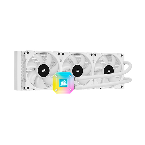 Corsair iCue H150i Elite Capellix 360mm All in One Liquid CPU Cooler (White)