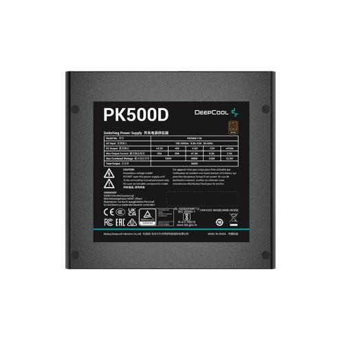 DEEPCOOL PK500D 500W 80 PLUS BRONZE CERTIFIED POWER SUPPLY