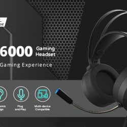 RK ROYAL KLUDGE E6000 Cat Ears 7.1 Gaming Headset (BLACK)