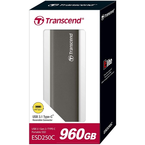 Transcend ESD270C 500GB USB 3.1 Gen 2 Type-C External SSD