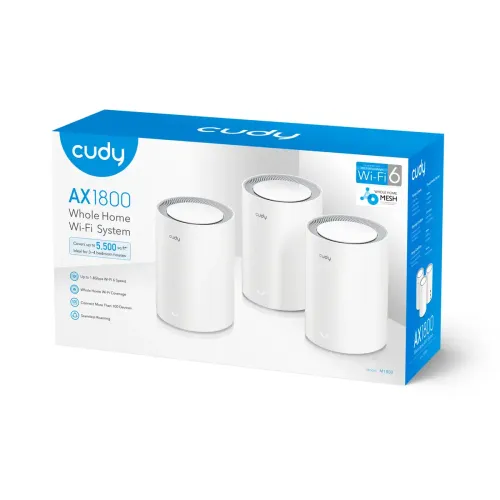 Cudy M1300 AC1200 Whole Home Mesh WiFi Router (3 Pack)