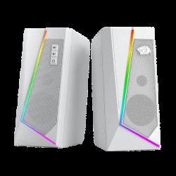 Redragon ANVIL GS520 - RGB 2.0 Channel Gaming Wired Desktop Speakers (White)