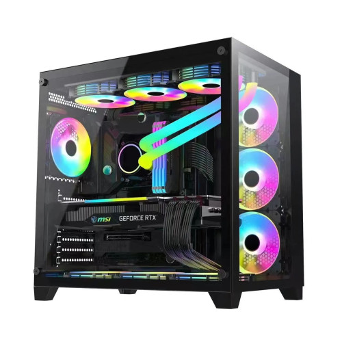 PC POWER ICEBERG PP-H40 ARGB ATX DESKTOP GAMING CASING (BLACK)