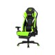 MEETION MT-CHR22 LEATHER RECLINING E-SPORT FOOTREST GAMING CHAIR (Black-Green)