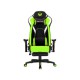 MEETION MT-CHR22 LEATHER RECLINING E-SPORT FOOTREST GAMING CHAIR (Black-Green)