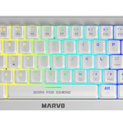 Marvo KG962G WH EN-R Wired (Red Switch) White Mechanical Gaming Keyboard