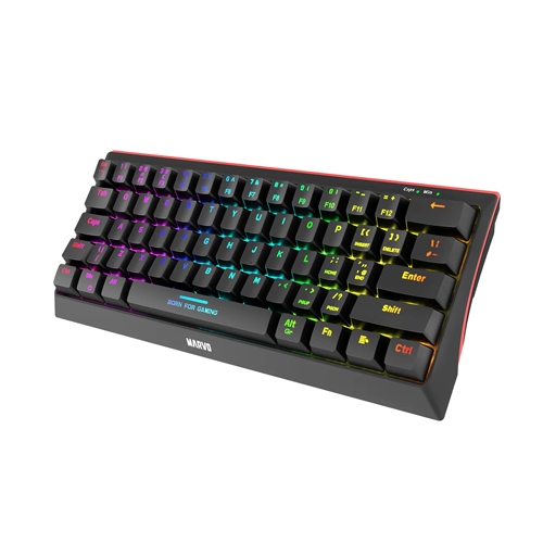 Marvo KG962 EN-B (Blue Switch) Rainbow Black Wired Mechanical Gaming Keyboard